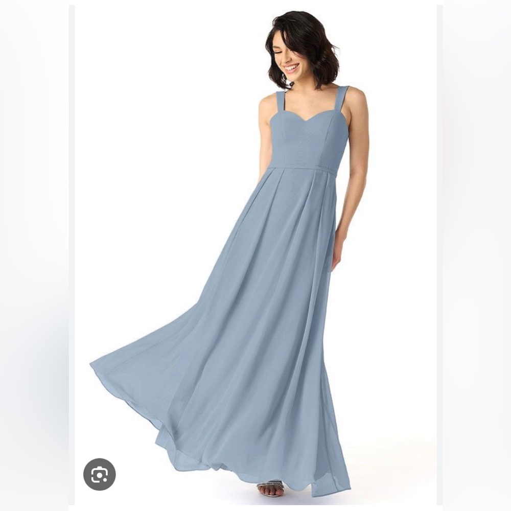 azazie simoan dusty blue wedding guest formal dress A4